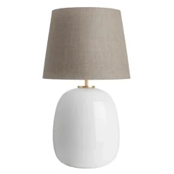 Austra Bordlampe Hvit 40*30*38 Beige skjerm