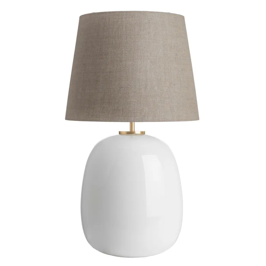 Austra Bordlampe Hvit 40*30*38 Beige skjerm