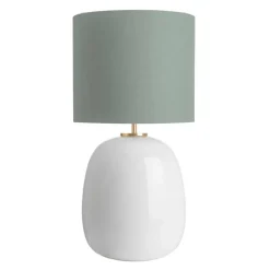 Austra Bordlampe Hvit 35*30 Blågrønn skjerm