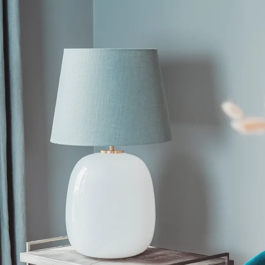 Austra Bordlampe Hvit, 30*35 Gul skjerm