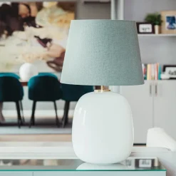 Austra Bordlampe Hvit 40*30*38 Orange skjerm