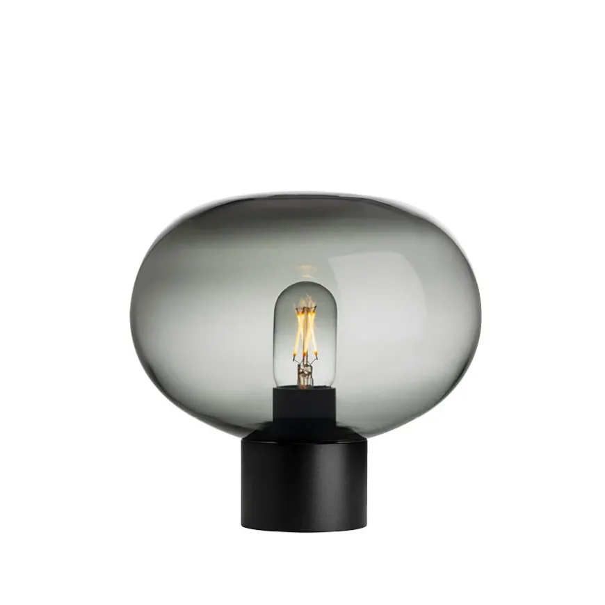 BORDLAMPE 4169 SMALL RØKGRÅ M. SORT SOKKEL