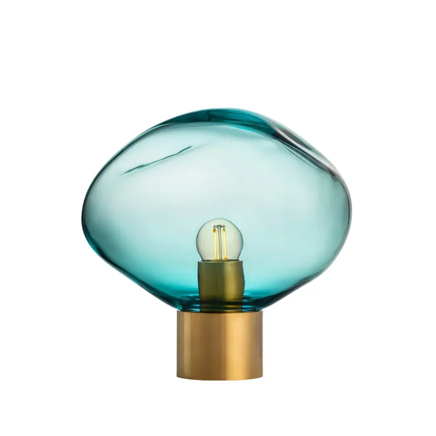 CRYSTAL STONE BORDLAMPE BLÅGRØNN