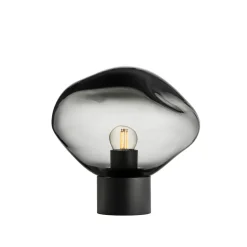 CRYSTAL STONE BORDLAMPE LYS RØKGRÅ