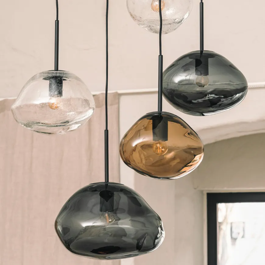 CRYSTAL STONE PENDELLAMPE KLAR SODA