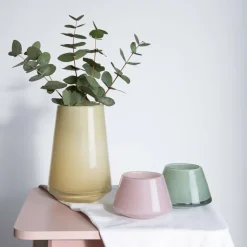 DUGG VASE 20 CM GUL