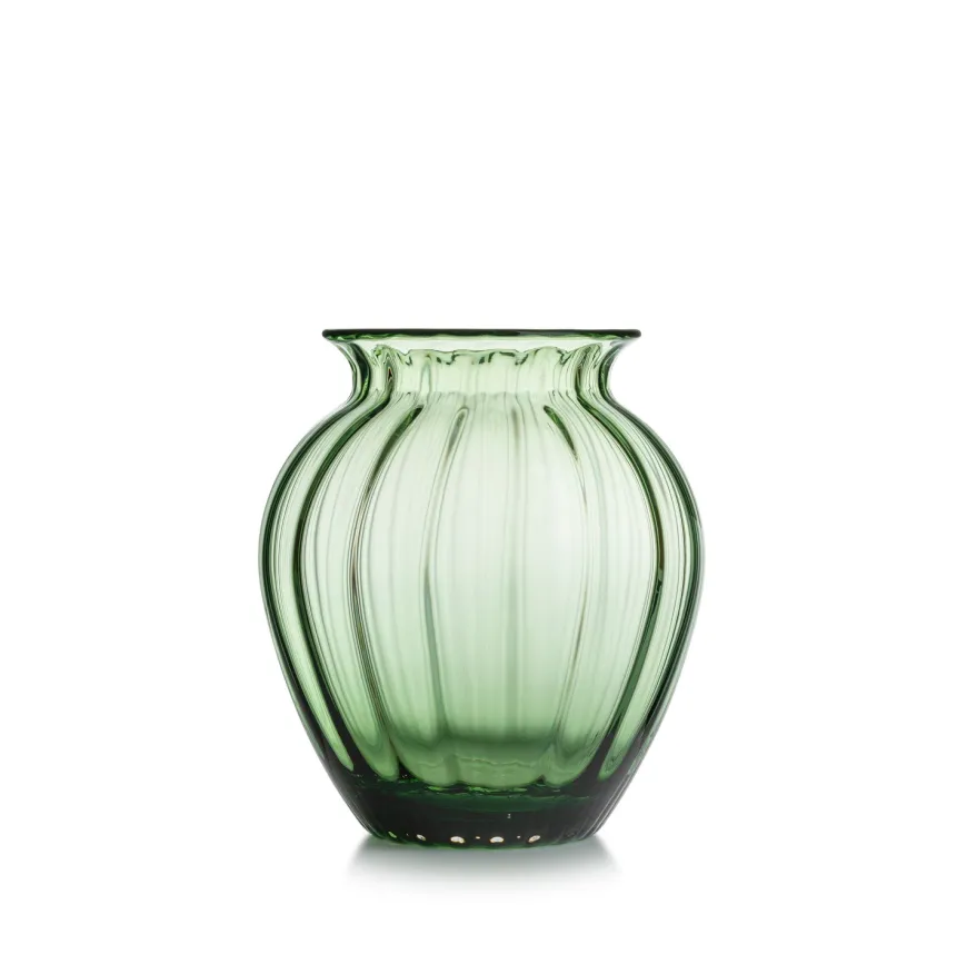 EMILY VASE 23 CM GRØNN OPTIKK