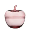 GLASSEPLE M/LOKK ROSA 13,5 X 12,3 CM