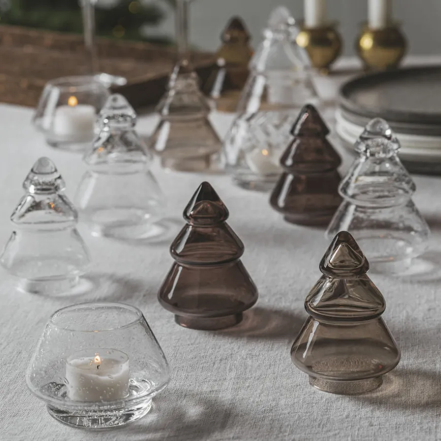 GLASSTRE GLATT MØRK KAKAO 12,7CM