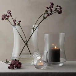 HANABI STORMLYKT/VASE 20,5 CM KLAR