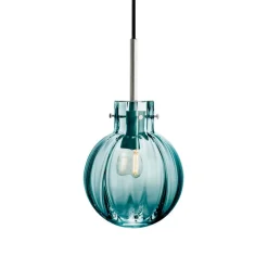 KRYSTALLKULE TAKLAMPE OPTIKK BLÅGRØNN 160MM