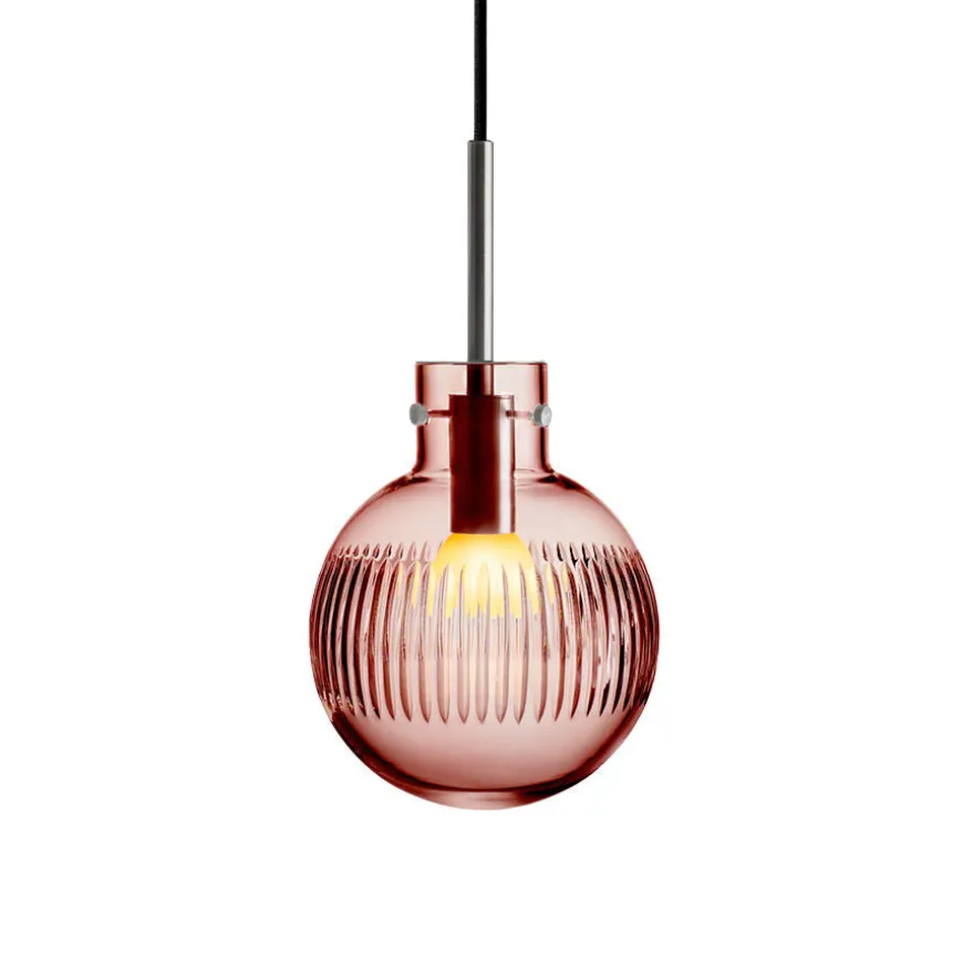 KRYSTALLKULE TAKLAMPE SKJÆR MORGENRØD 160MM