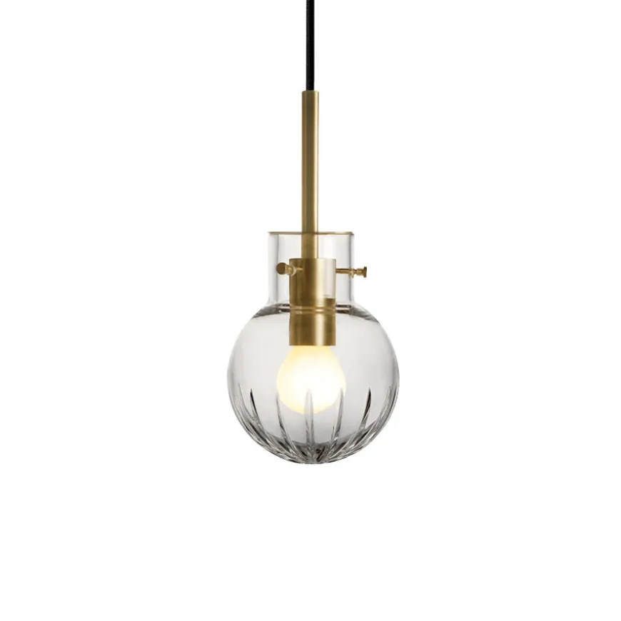 KRYSTALLKULE TAKLAMPE STOR STJERNE KLAR 120MM