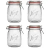 NORGESGLASSET OPPBEVARINGSGLASS 0,7L HENGSLET LOKK 4PK