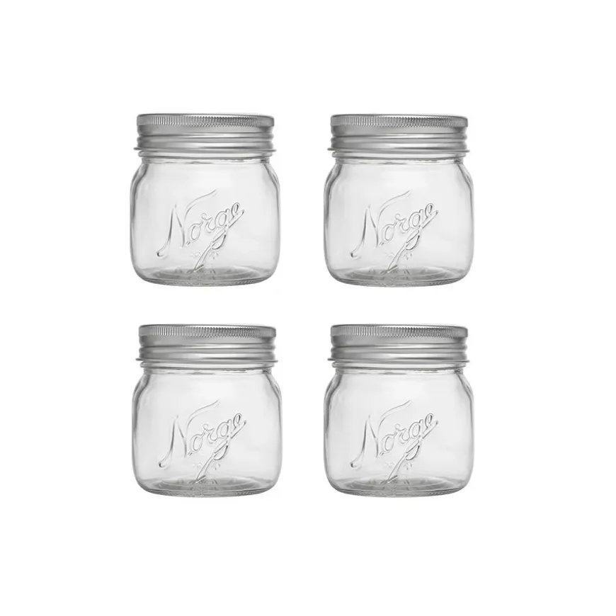 NORGESGLASSET OPPBEVARINGSGLASS 0,4L SKRULOKK 4PK