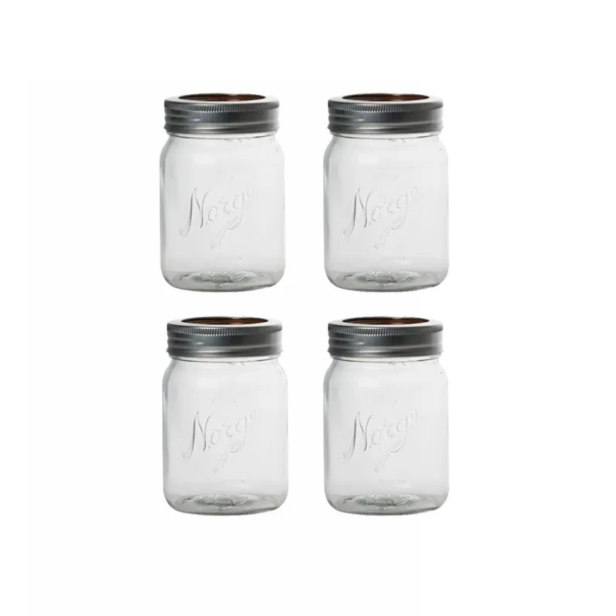 NORGESGLASSET OPPBEVARINGSGLASS 0,7L SKRULOKK 4PK